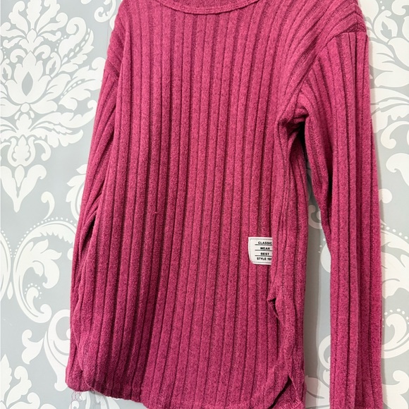 SHEIN Raspberry 2 Piece Ribbed Lounge Set - Picture 3 of 4